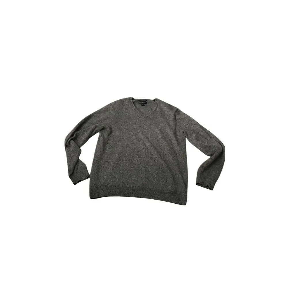 Club Room Men's V-Neck Pullover Sweater Gray Long Sleeve Size S Casual